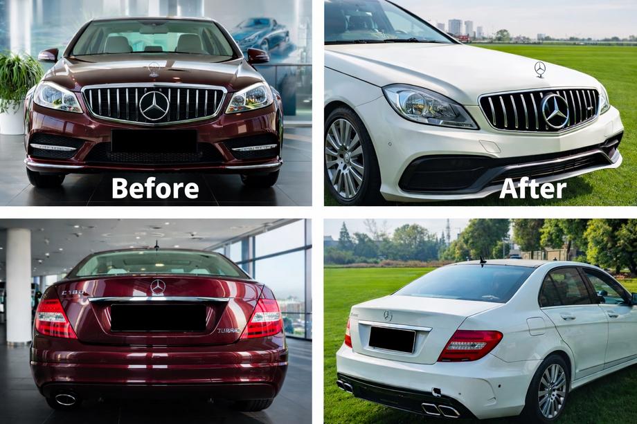 Mercedes C-class W204 2007-2015 гг. Комплект обвеса в стиле W205