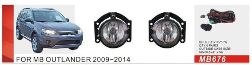 Mitsubishi Outlander 2006-2012 гг. Противотуманные фары 2009-2012 (2 шт, Галоген) фото 1