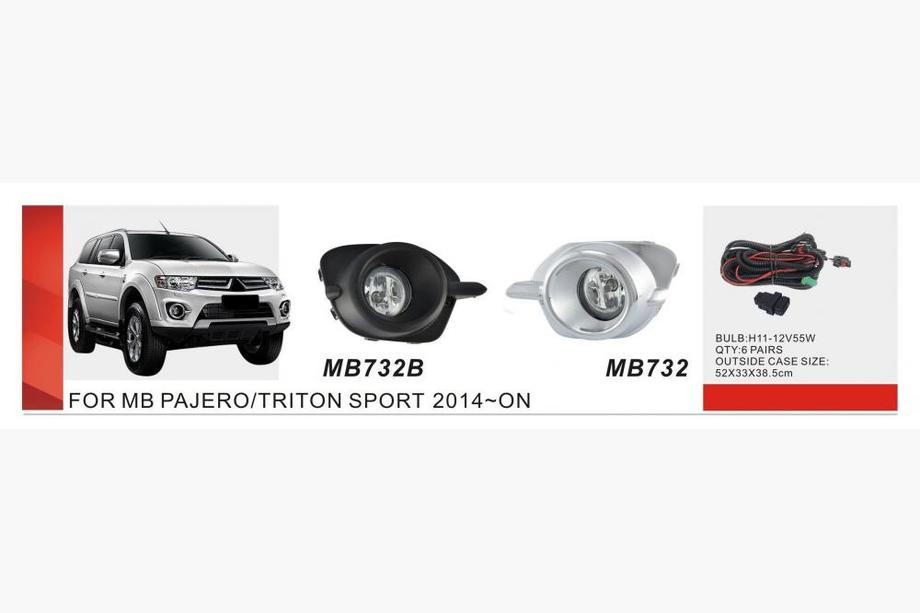 Mitsubishi Pajero Sport 2015- гг. Противотуманные фары 2015-2019 (2 шт, Галоген) Image