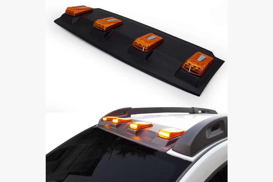 Renault Duster 2018-2024 гг. Козырек лобового стекла V2 (LED) Image