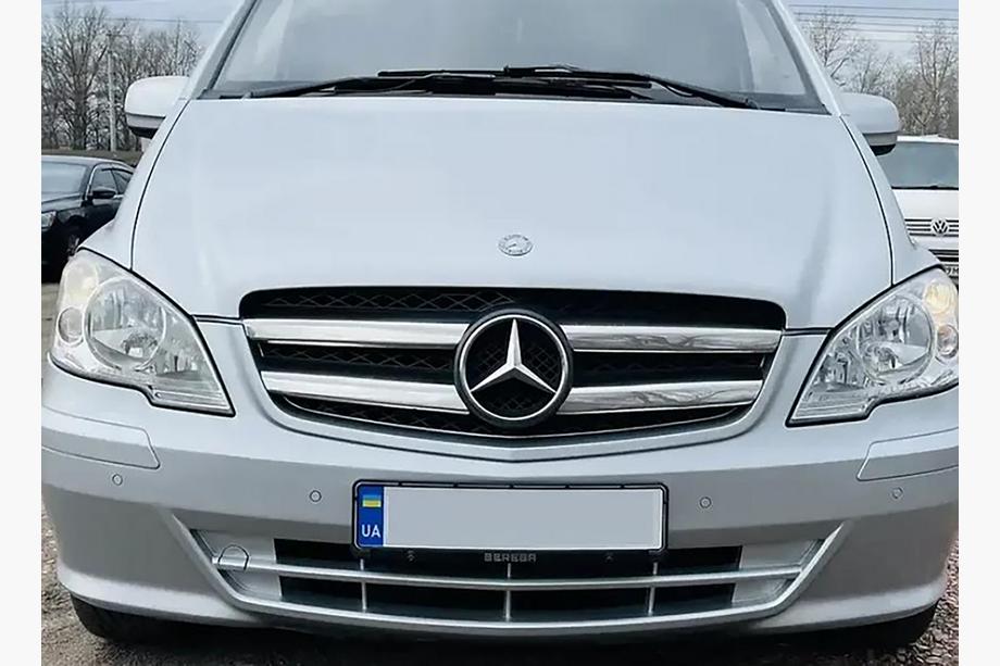 Mercedes Vito W639 2004-2014 гг. Накладки на кант решетки 2010-2015 (нержавейка) Image