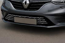Renault Megane IV 2016-2025 гг. Накладки на задний бампер 2021+ (7 шт, нержавейка) фото 1