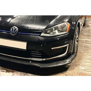 Передний бампер Лип спойлер (для заводского бампера, 2017-2020, ABS пластик) фото 1