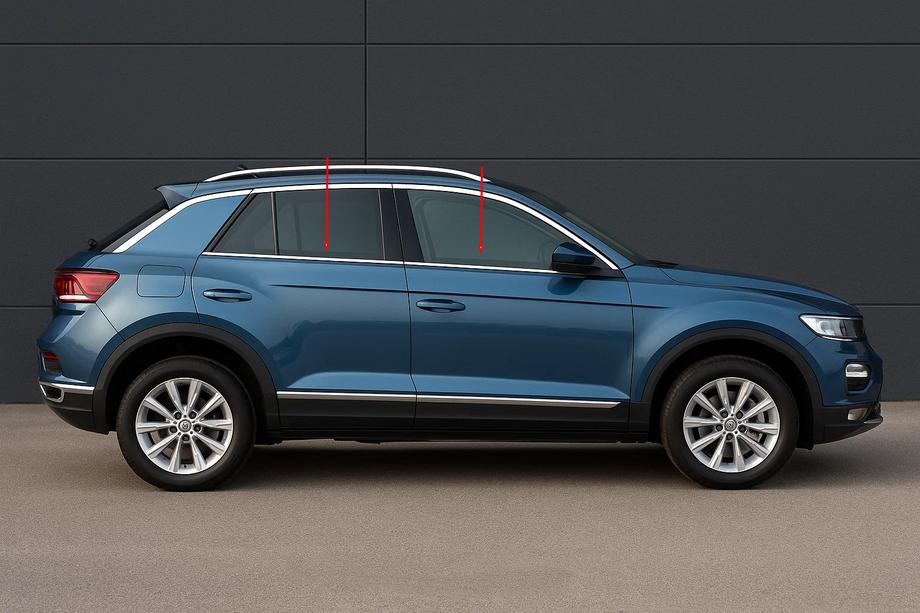 Volkswagen T-Roc 2017-2025 гг. Окантовка окон нержавейка (4 шт) Image