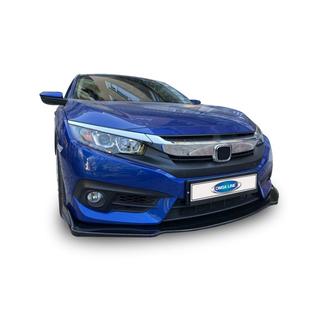 Передняя губа V3 (черная) Honda Civic Sedan X 2016-2021 гг. фото 1