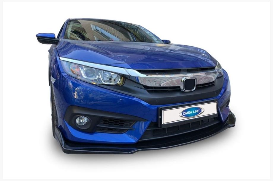 Honda Civic Sedan X 2016-2021 гг. Передняя губа V3 (черная) Image