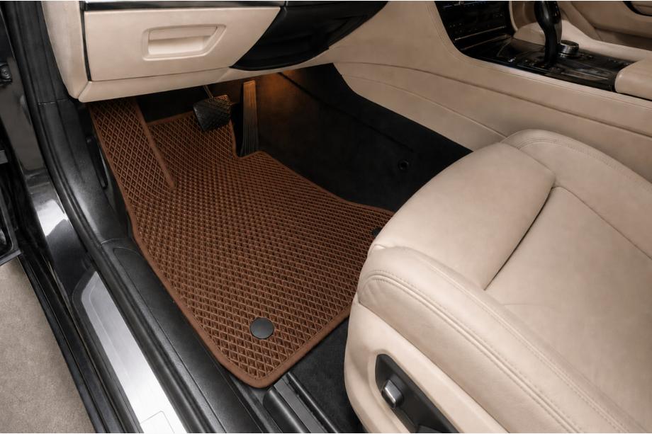 BMW 7 серия F01/F02 2008-2015 гг. Коврики EVA (для F02, Коричневые) Image