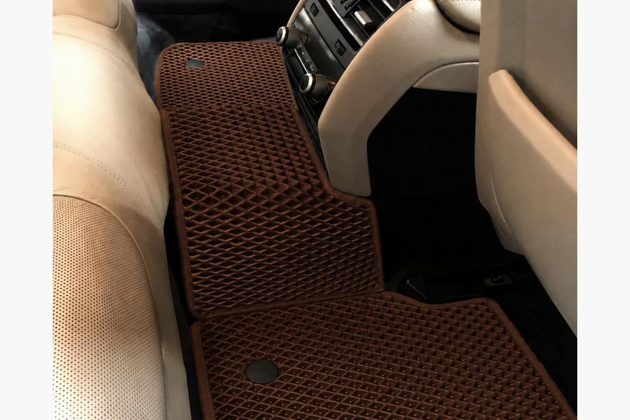 BMW 7 серия F01/F02 2008-2015 гг. Коврики EVA (для F02, Коричневые) Фото 3