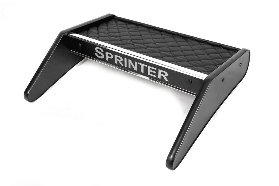 Полка на панель (Черная с черной строчкой) Image