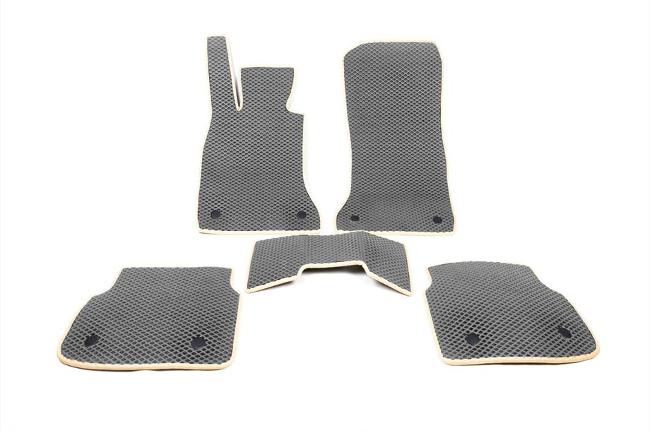 BMW 7 серия F01/F02 2008-2015 гг. Коврики EVA (для F02, Бежевые) Image