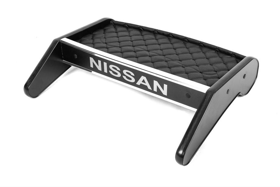 Nissan Primastar 2002-2014 гг. Полка на панель (2010-2014, Черная с черной строчкой) Image
