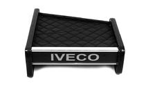 Iveco Daily 1999-2006 гг. Полка на панель (Черная с черной строчкой) фото 2