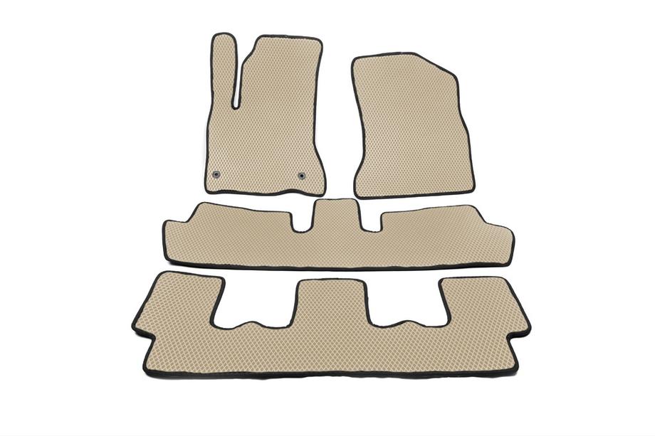 Citroen C-4 Picasso 2006-2013 гг. Коврики EVA (3 ряда, бежевые) Image