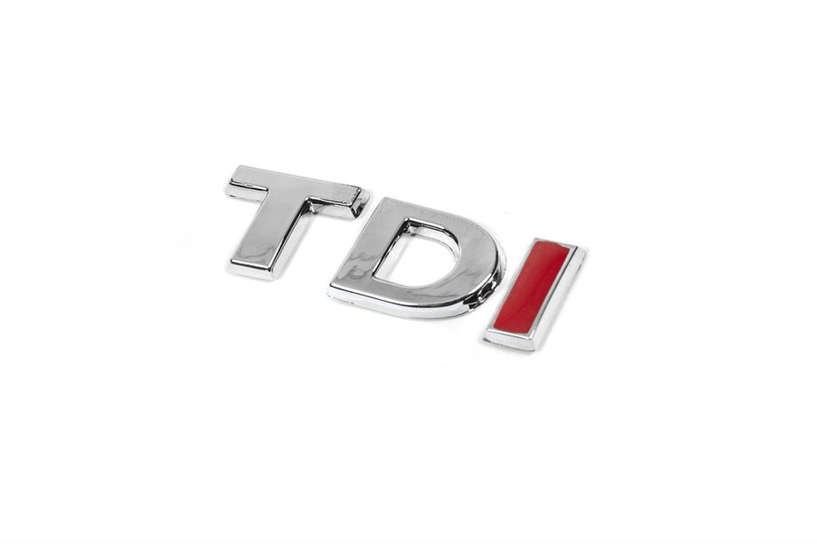 Volkswagen Passat B8 2015-2023 гг. Эмблема TDI (как оригинал) TD Хром, I Красная Фото 2