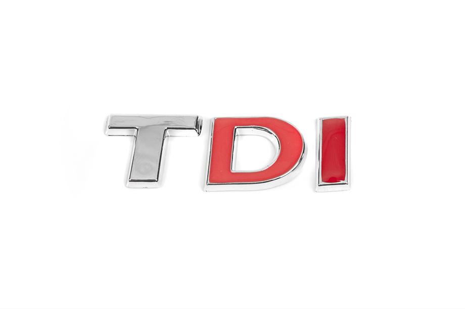 Volkswagen Passat B8 2015-2023 гг. Эмблема TDI (как оригинал) TD Хром, I Красная Фото 3