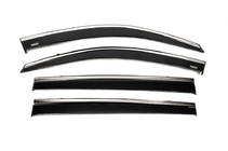 Ветровики с хромированным молдингом (4 шт, Niken) фото 2