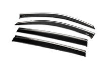 Ветровики с хромированным молдингом (4 шт, Niken) фото 1