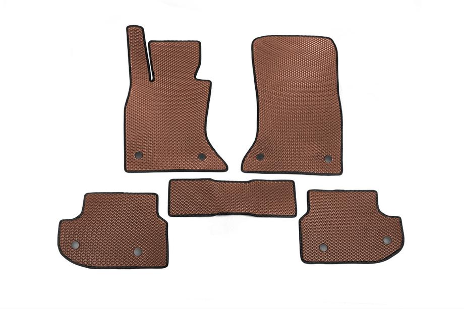 BMW 5 серия F10/F11 2010–2016 гг. Коврики 2013-2016 (EVA, коричневые) Image