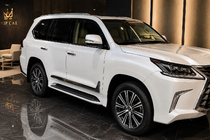 Lexus LX 500d/600 2022- гг. Молдинги на двери F-Sport Белые+Хром (4 шт, ABS) фото 2