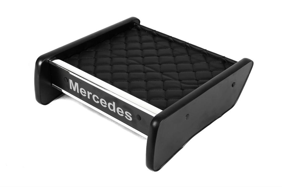 Mercedes Vito W638 1996-2003 гг. Полка на панель (Черная с черной строчкой) Image
