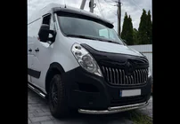 Renault Master 2011-2023 гг. Козырек на лобовое стекло V2 (черный глянец, 5мм) фото 6