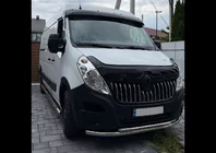 Renault Master 2011-2023 гг. Козырек на лобовое стекло V2 (черный глянец, 5мм) фото 7