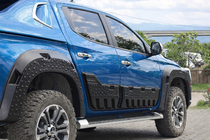 Mitsubishi L200 2015-2024 гг. Дверные молдинги EuroCap (6 шт, ABS) фото 3