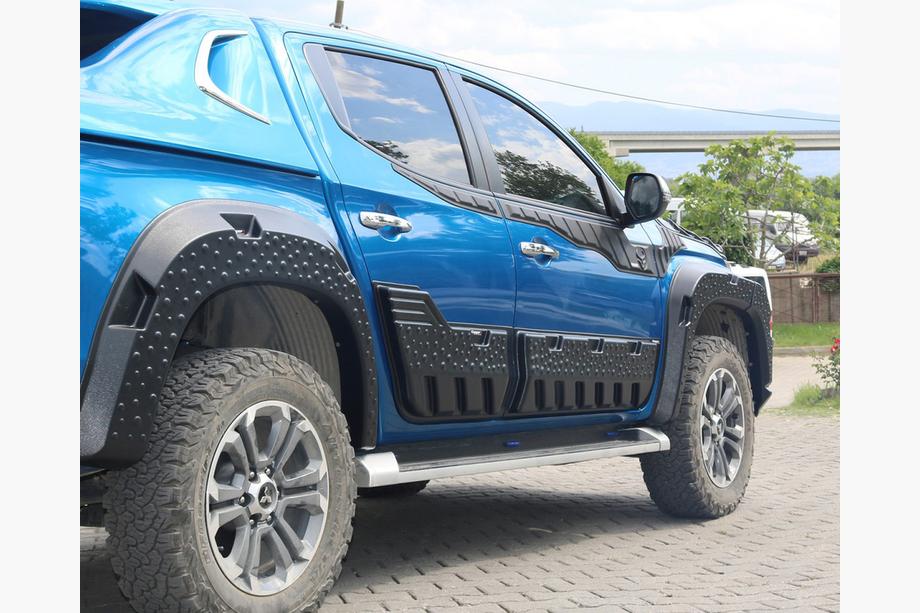 Mitsubishi L200 2015-2024 гг. Дверные молдинги EuroCap (6 шт, ABS) Фото 5