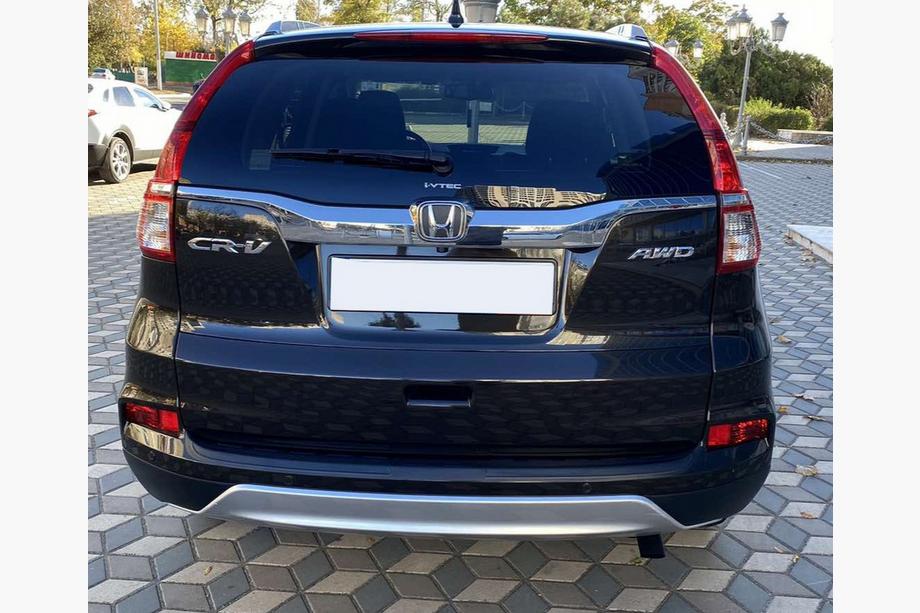 Honda CRV 2012-2016 гг. Накладка на Задний Бампер EuroCap (ABS) Фото 2
