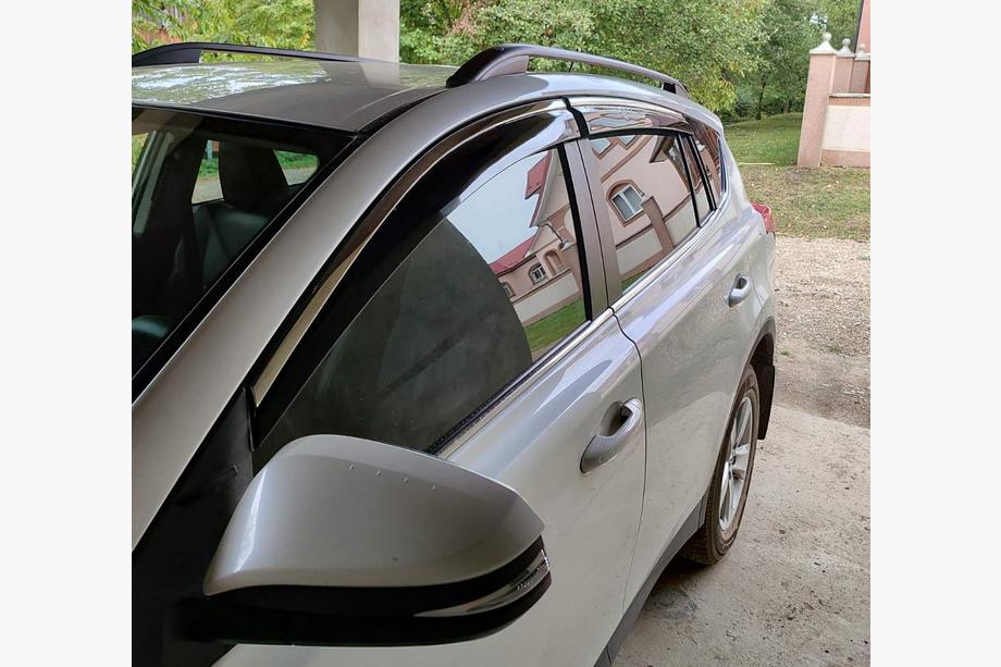 Toyota Rav 4 2013-2018 гг. Ветровики с хромированным молдингом (4 шт, Niken) Фото 3