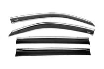 Lexus LX570/450d 2008-2022 гг. Ветровики с хромированным молдингом (4 шт, Niken) фото 4