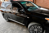 Toyota Highlander 2008-2013 гг. Ветровики с хромированным молдингом (4 шт, Niken) фото 2
