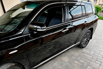 Toyota Highlander 2008-2013 гг. Ветровики с хромированным молдингом (4 шт, Niken) фото 5