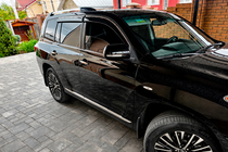 Toyota Highlander 2008-2013 гг. Ветровики с хромированным молдингом (4 шт, Niken) фото 6