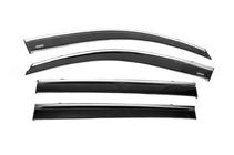 Toyota Highlander 2008-2013 гг. Ветровики с хромированным молдингом (4 шт, Niken) фото 3