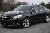 Chevrolet Malibu 2011-2018 гг. Ветровики с хромированным молдингом (4 шт, Niken) фото 1