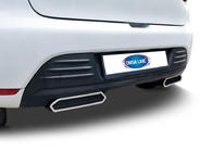 Renault Clio IV 2012-2019 гг. Насадки на выхлоп для бампера (2 шт, нержавейка) фото 1