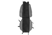 Накидка на сиденье ECO и ткань (1 шт, Серый с серой строчкой + ткань) фото 8