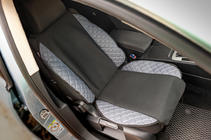 Накидка на сиденье ECO и ткань (1 шт, Серый с серой строчкой + ткань) фото 5