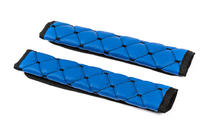 Накладки на ремни безопасности ECO (2 шт, Синие с черной строчкой) фото 4