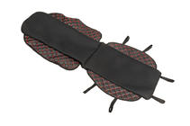 Накидка на сиденье ECO и ткань (1 шт, Черный с красной строчкой + ткань) фото 4