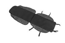 Накидка на сиденье ECO и ткань (1 шт, Черный с серой строчкой + ткань) фото 4