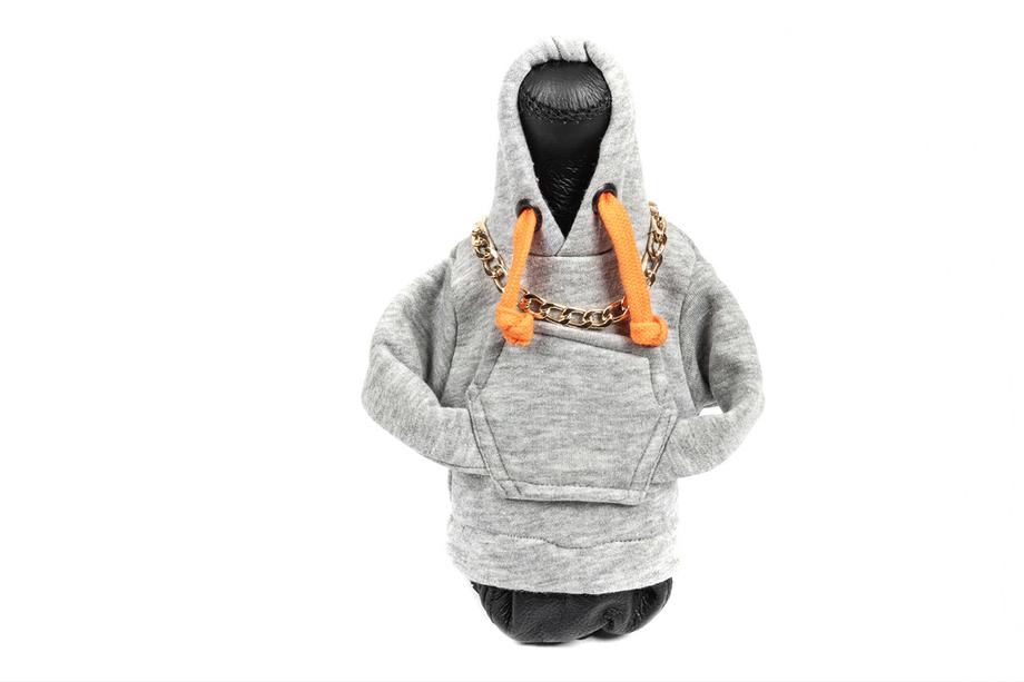 Чехол на КПП худи (серый, оранжевый шнурок) Image