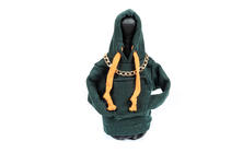 Чехол на рычаг КПП в стиле худи (зеленый, оранжевый шнурок) фото 1