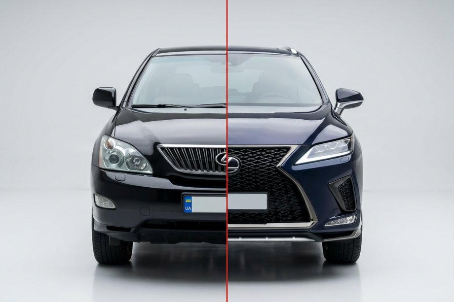 Lexus RX 2003-2009 гг. Комплект рестайлинга на 2021 год (бампер, фары, задние фонари) Image