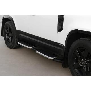 Land Rover Defender 2019+ Боковые пороги OEM Silver (для длинного, 2 шт)