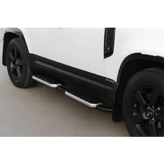 Боковые пороги OEM Silver (для 110/130, 2 шт.) Land Rover Defender 2019- гг. фото 1