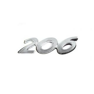 Peugeot Надпись 206 (90мм на 25мм)