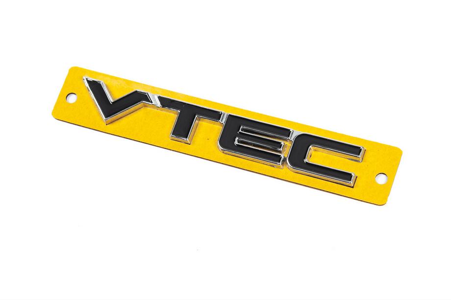 Honda Эмблема VTEC черная с хромом (110мм x 15мм) Фото 2