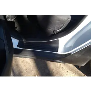 Накладки на дверные пороги EuroCap (4 шт, ABS) Renault Duster 2018-2024 гг. фото 3